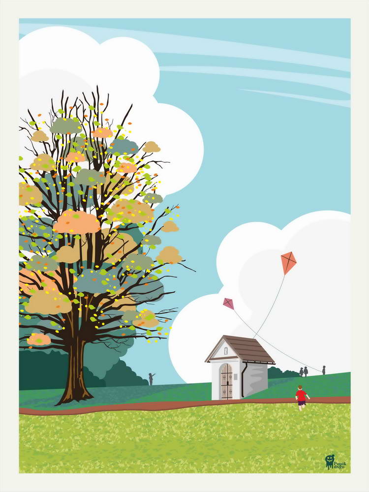 Grafika - Kaplička panny Marie - Sedliště